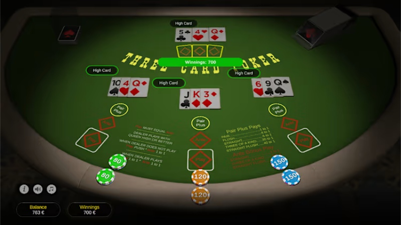 Khám phá luật chơi Poker 3 lá trực tuyến chi tiết